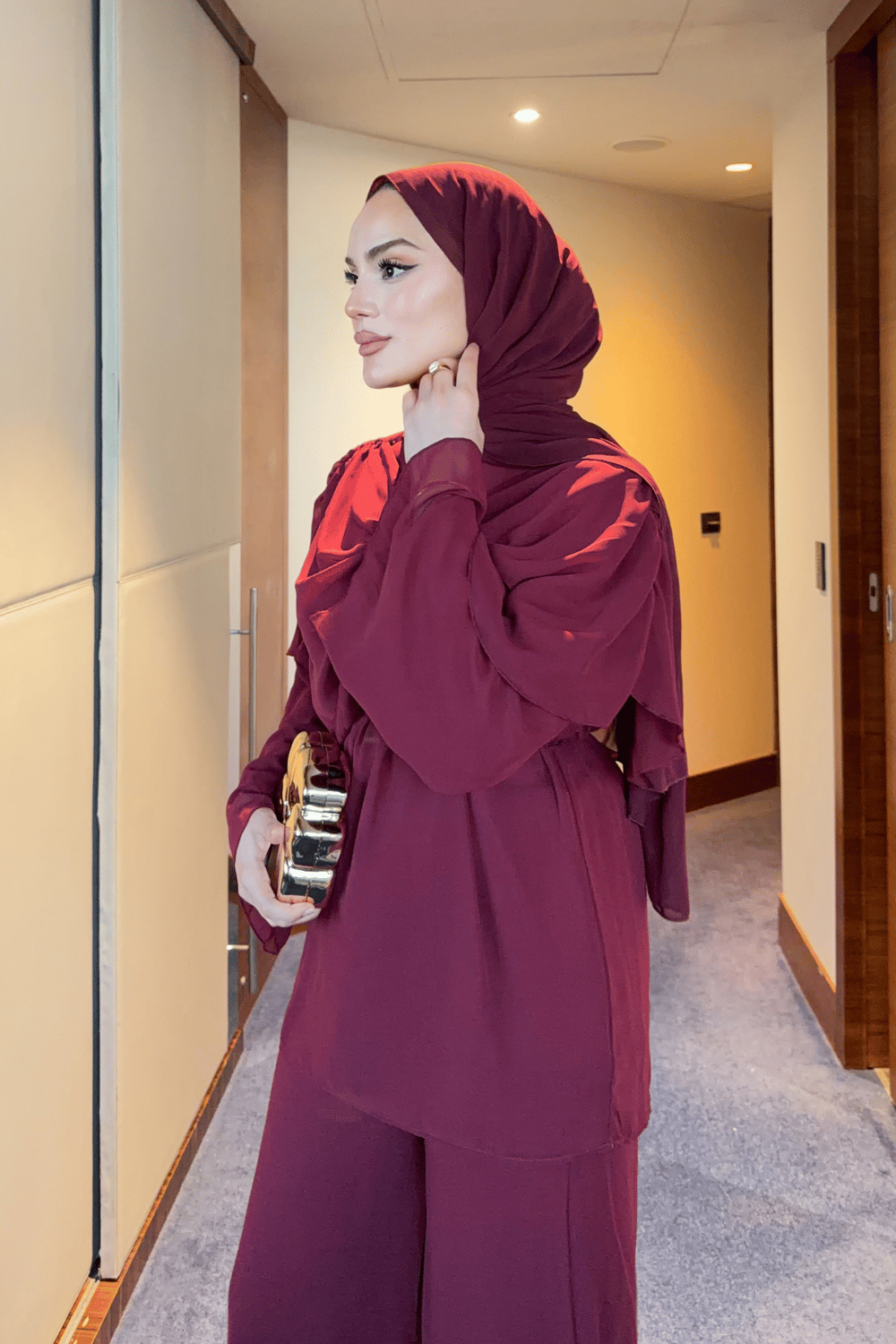 Broch Takım - Bordo