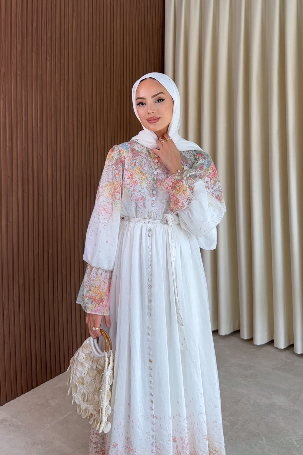 Henna Elbise - Beyaz