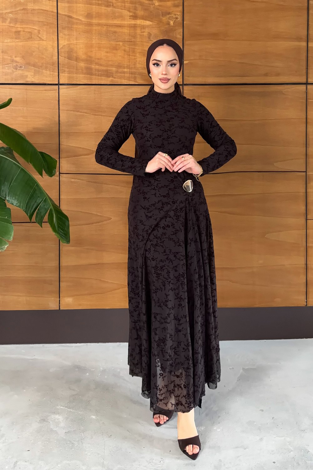 Mahra Elbise - Kahverengi