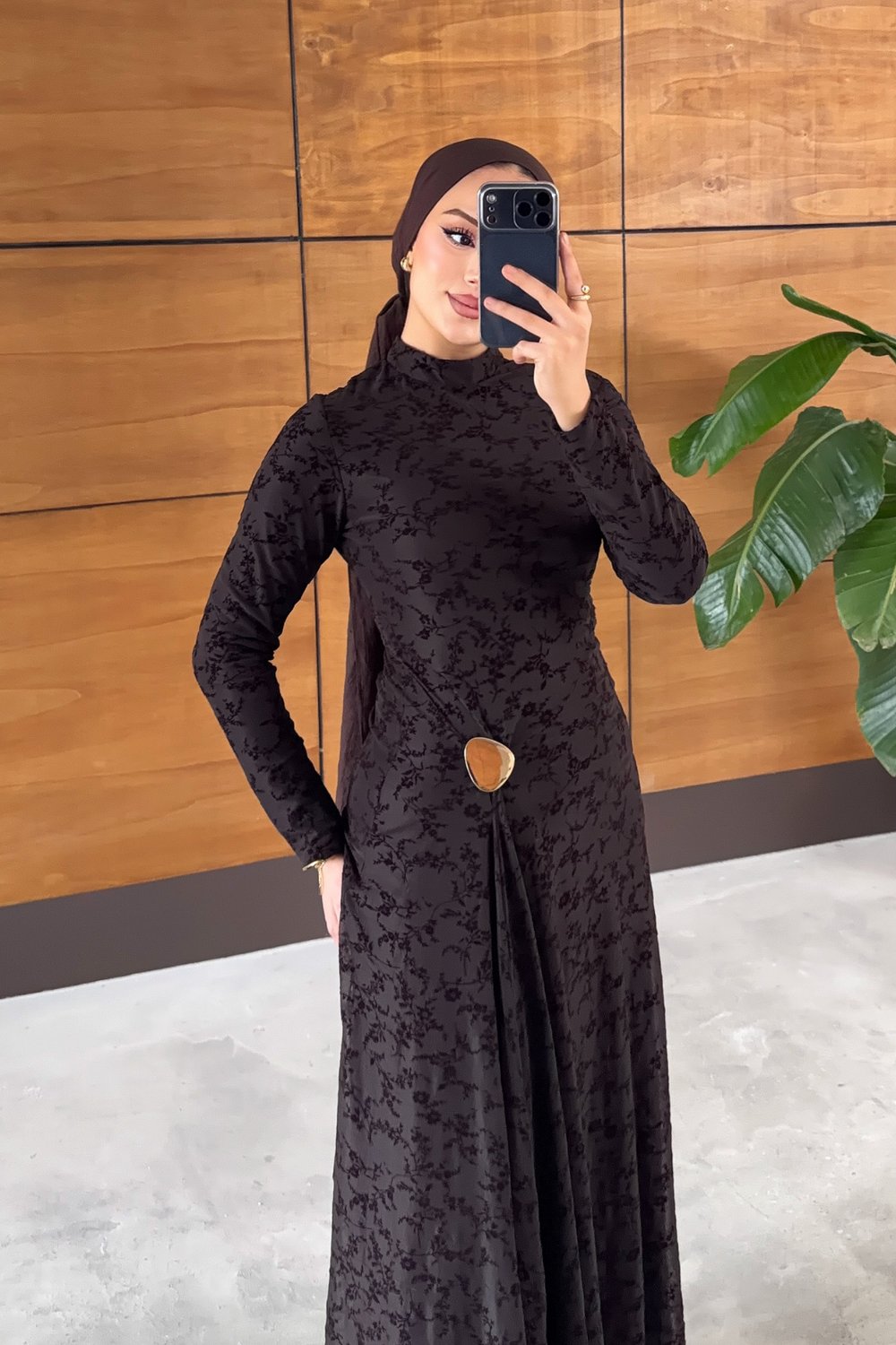 Mahra Elbise - Kahverengi