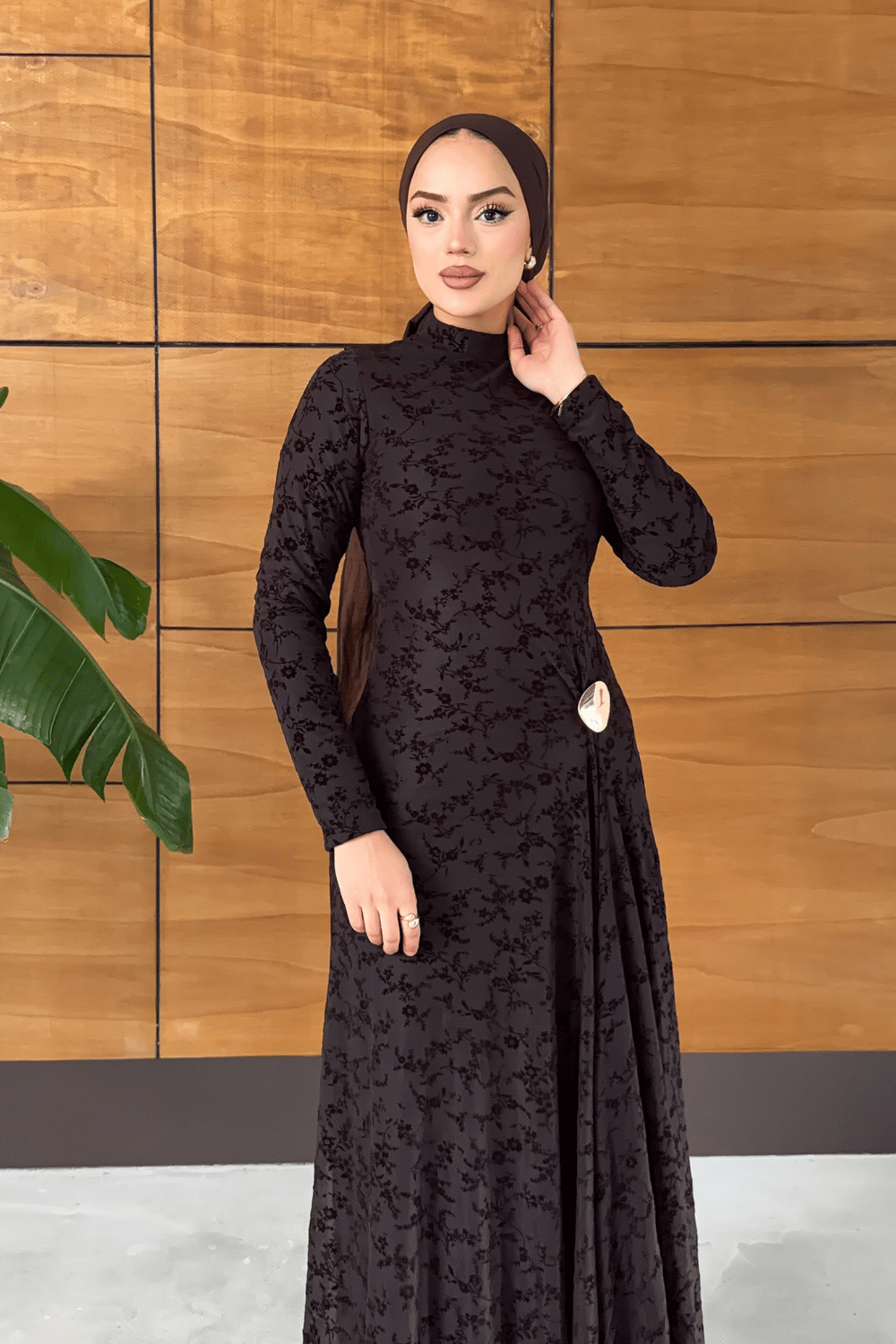 Mahra Elbise - Kahverengi