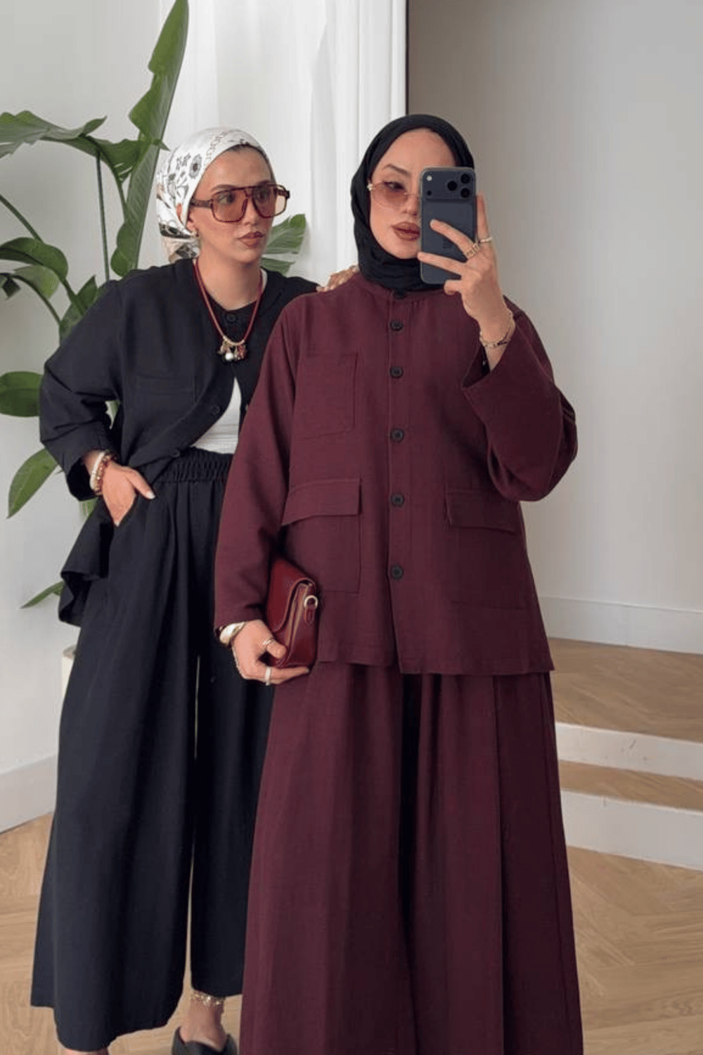 Mare Keten Takım - Bordo