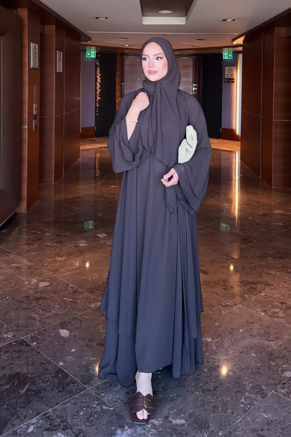 Mono Abaya - Kahverengi