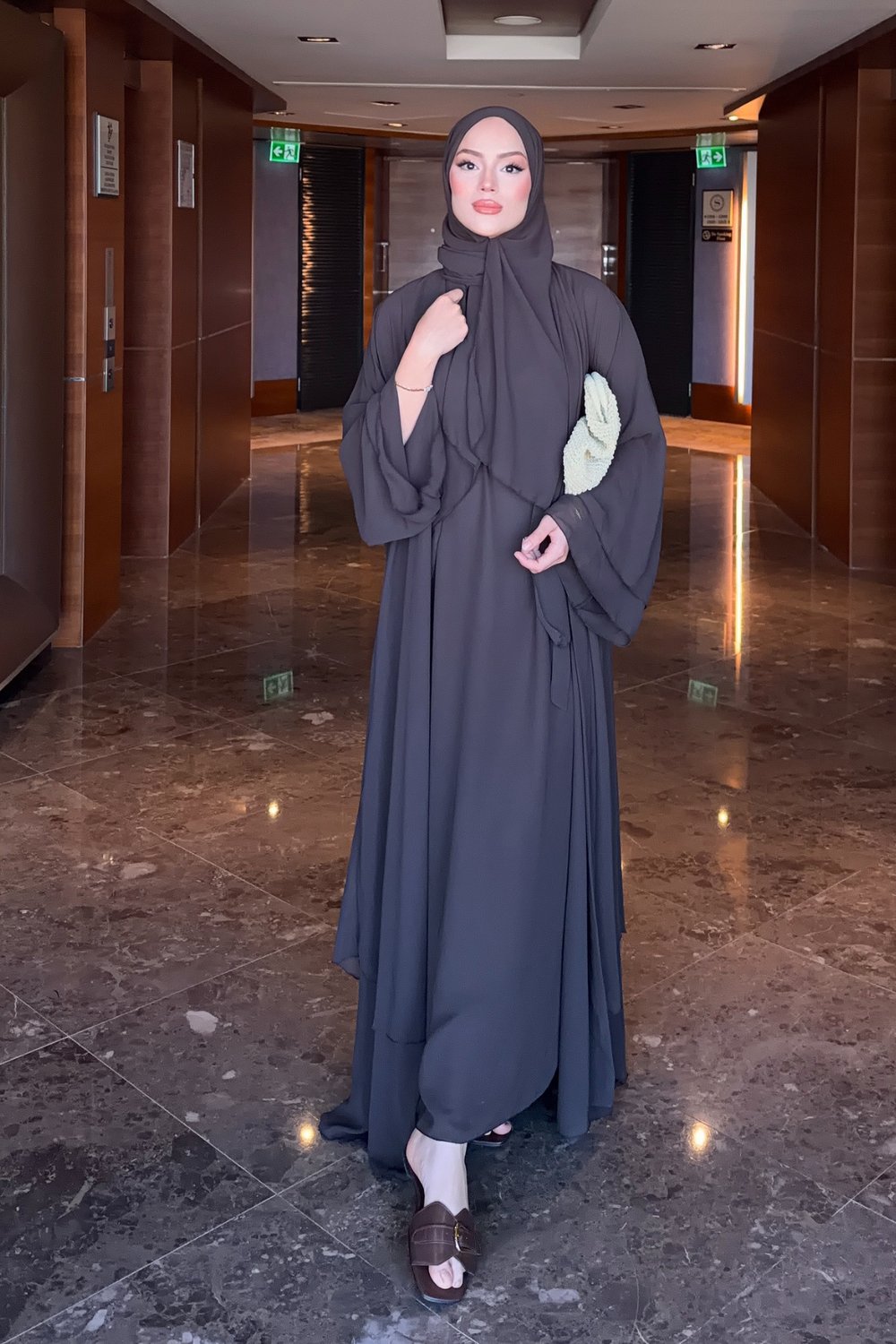 Mono Abaya - Kahverengi