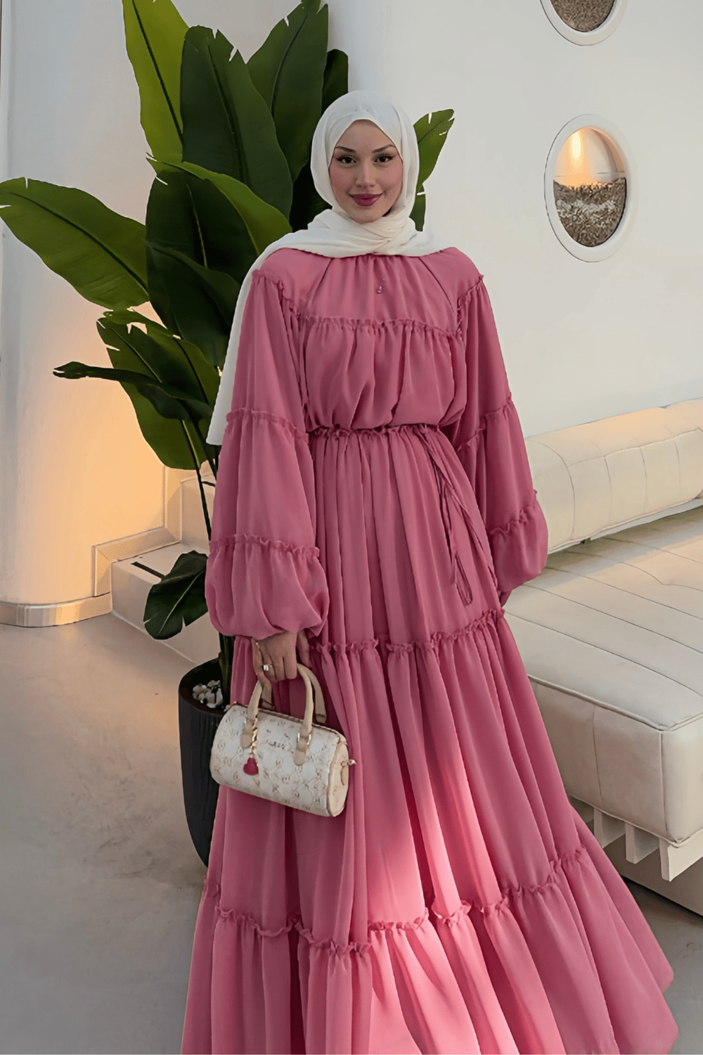 Nafta Elbise - Pembe