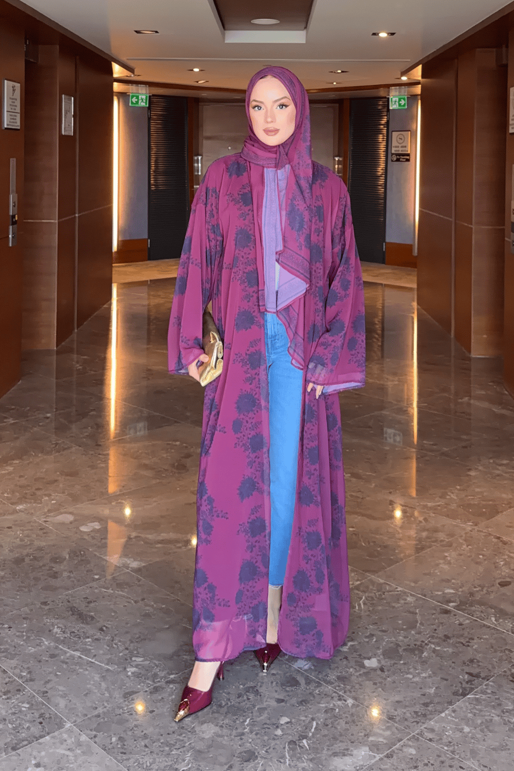 Nayra Abaya - Bordo