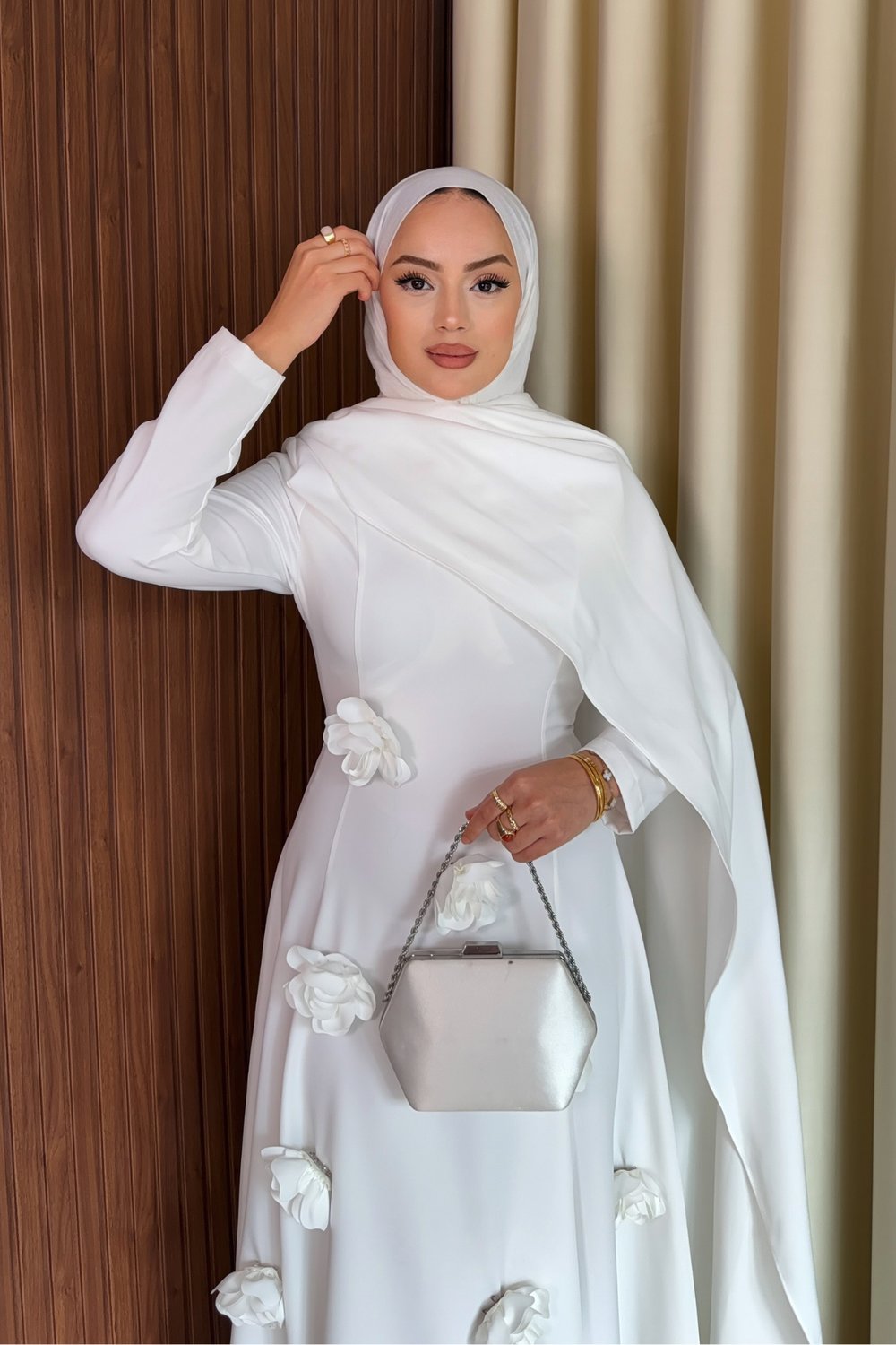 Rovena Elbise - Beyaz