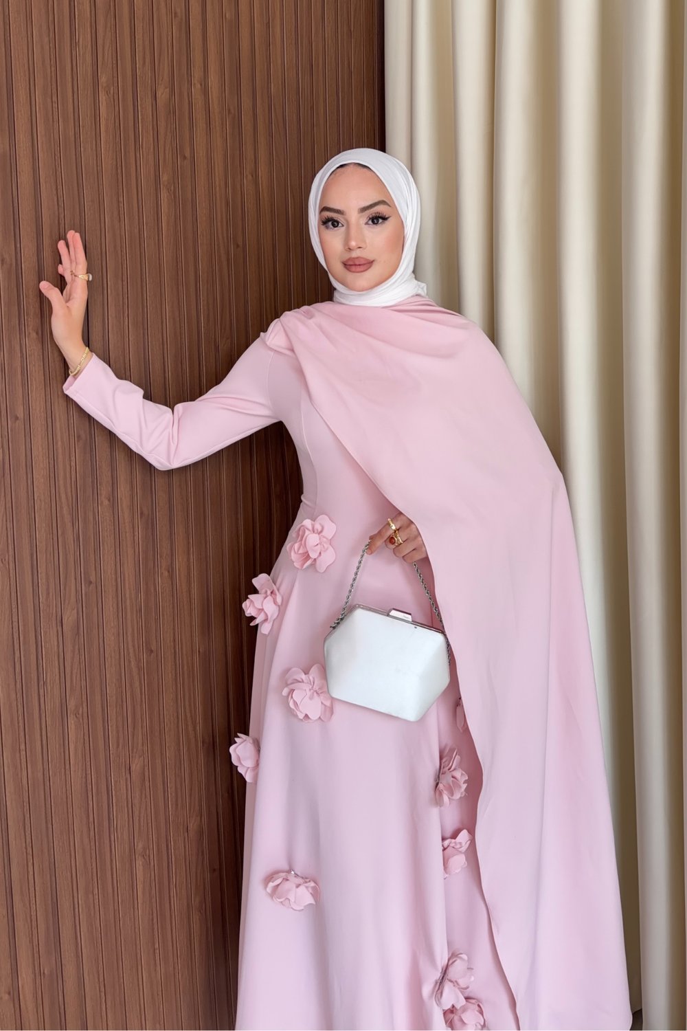 Rovena Elbise - Pembe