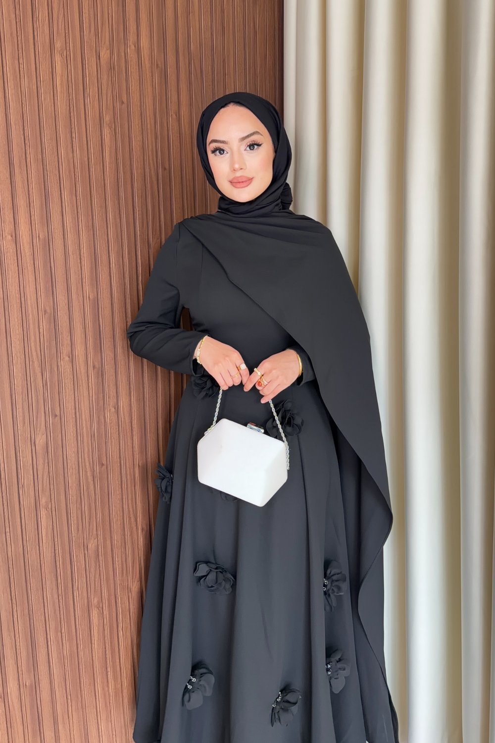 Rovena Elbise - Siyah