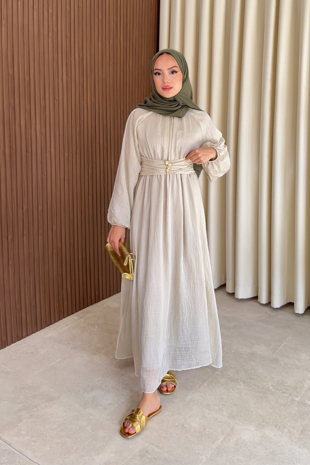 Varda Elbise - Taş Rengi