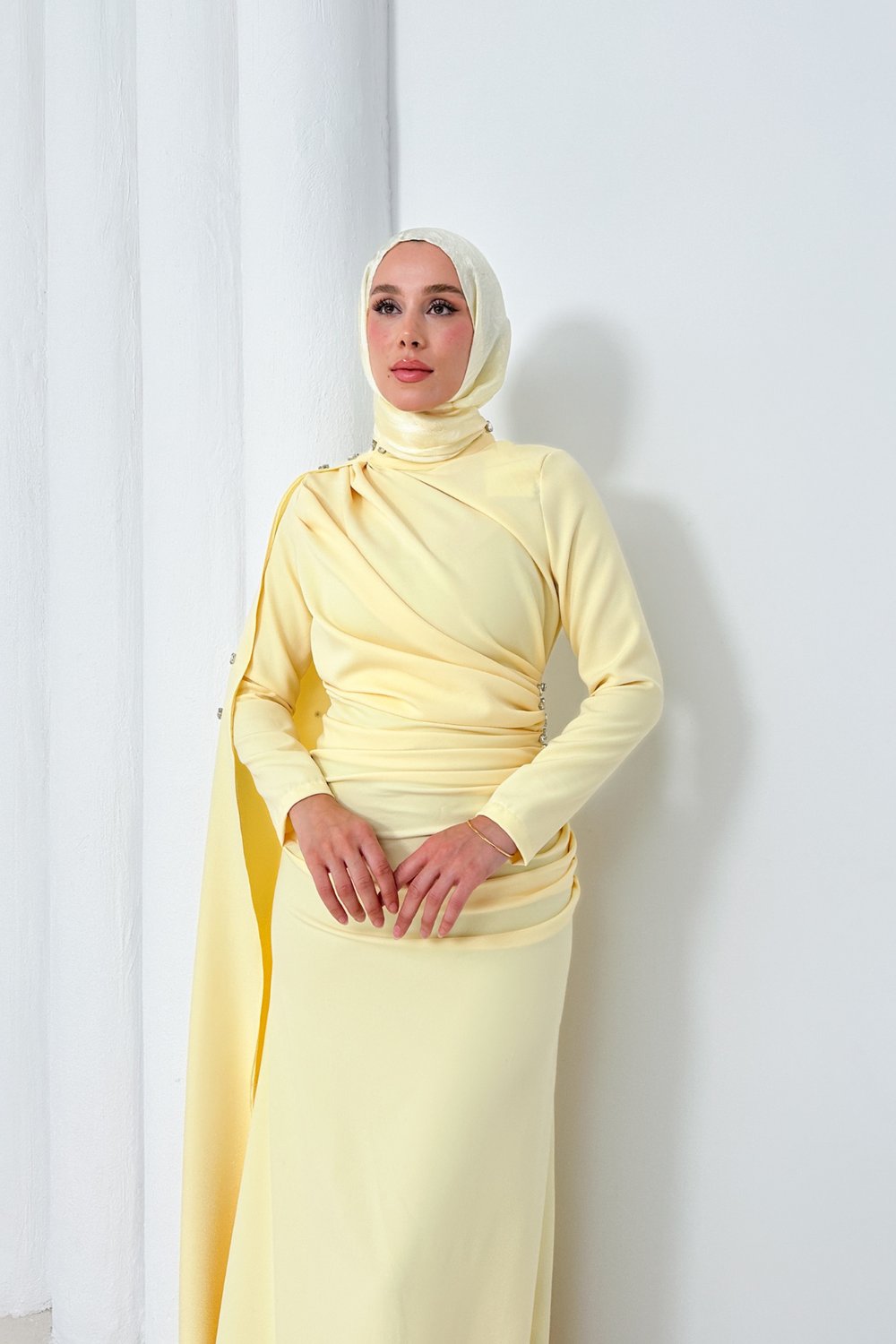 Violet Elbise - Sarı