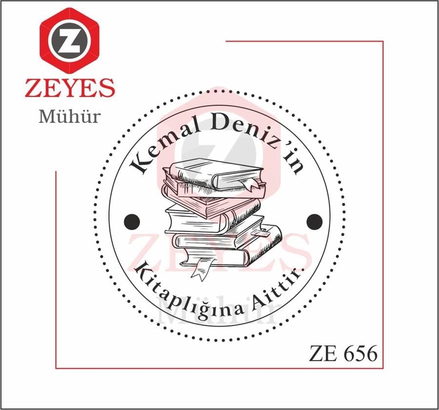 Çerçeveli Kitap Mührü  ZE 656