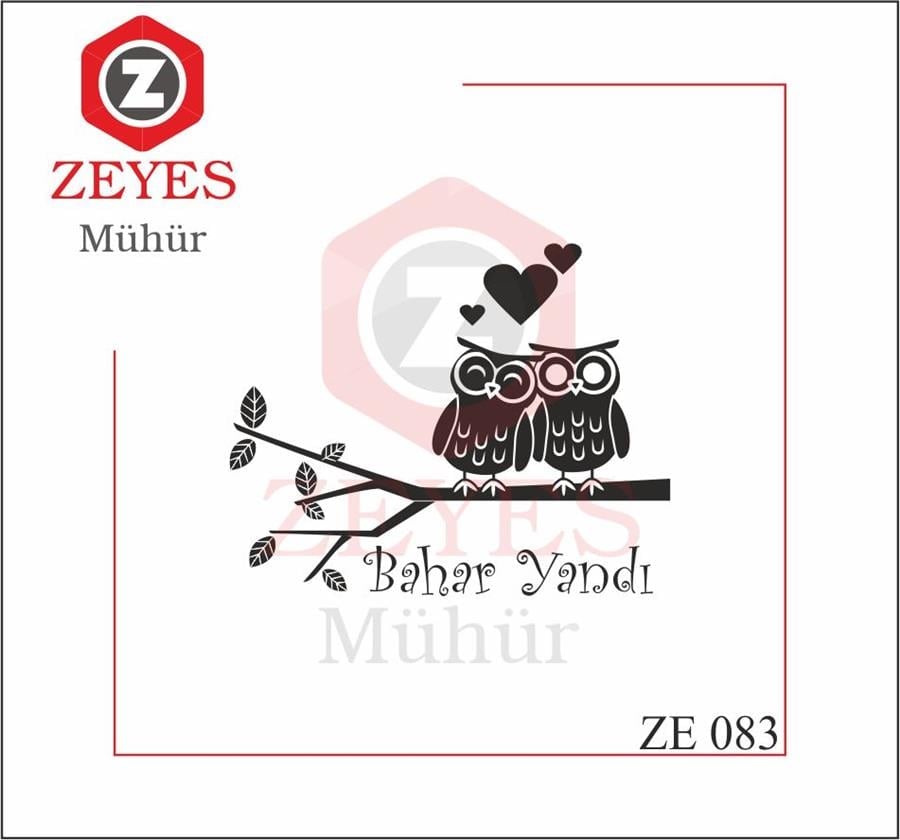 Dalda Duran Mutlu Çift Baykus Kitap Mührü  ZE 083