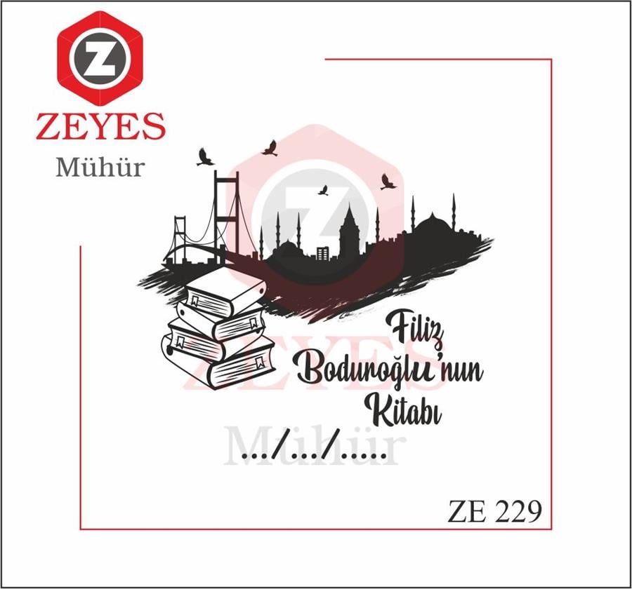 Istanbul Silueti  Kitap Mührü ZE 229