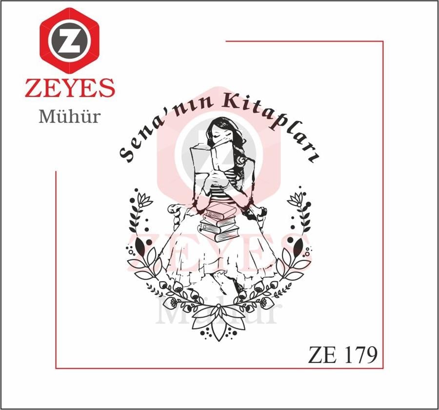 Kitap Okuyan  Kadin Kitap Mührü ZE 179