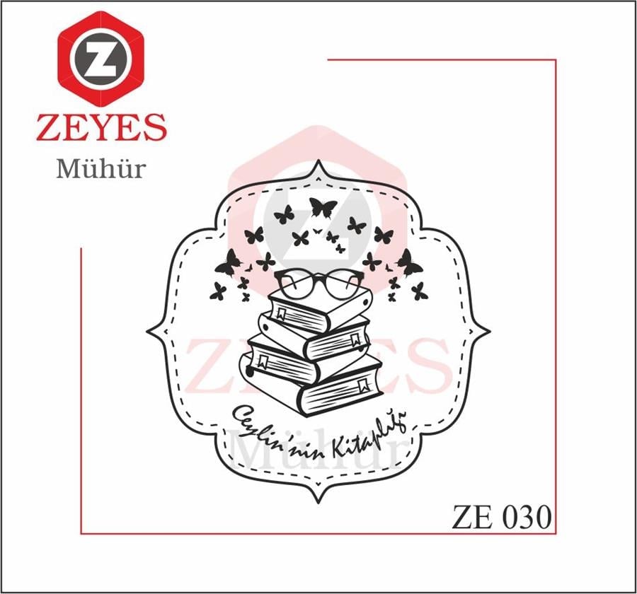 Kitaplar Gözlük Kelebekler  Mührü ZE 030