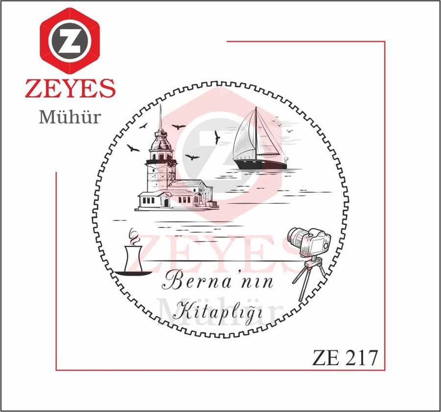 Kiz Kulesi Fotograf Tekne Deniz  Kitap Mührü ZE 217