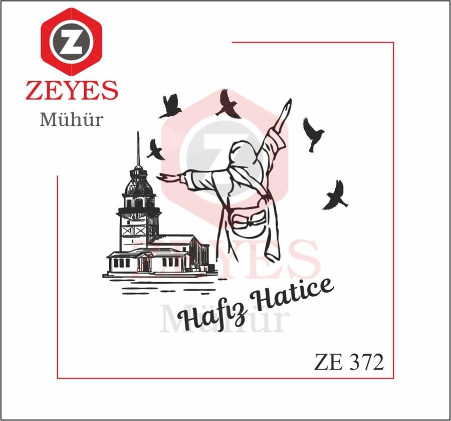 Kiz Kulesi ve Tesettürlü Kadin  Kitap Mührü  ZE 372