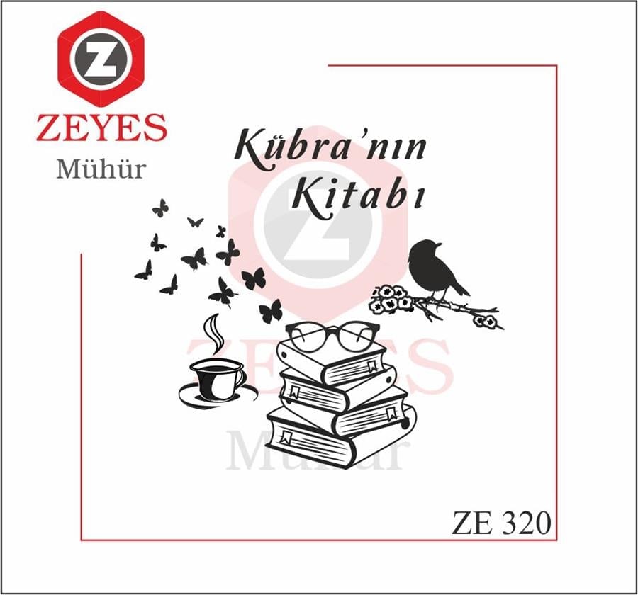 Kuzgun Kitaplar Gözlük ve  Kelebekler Kitap Mührü ZE 320