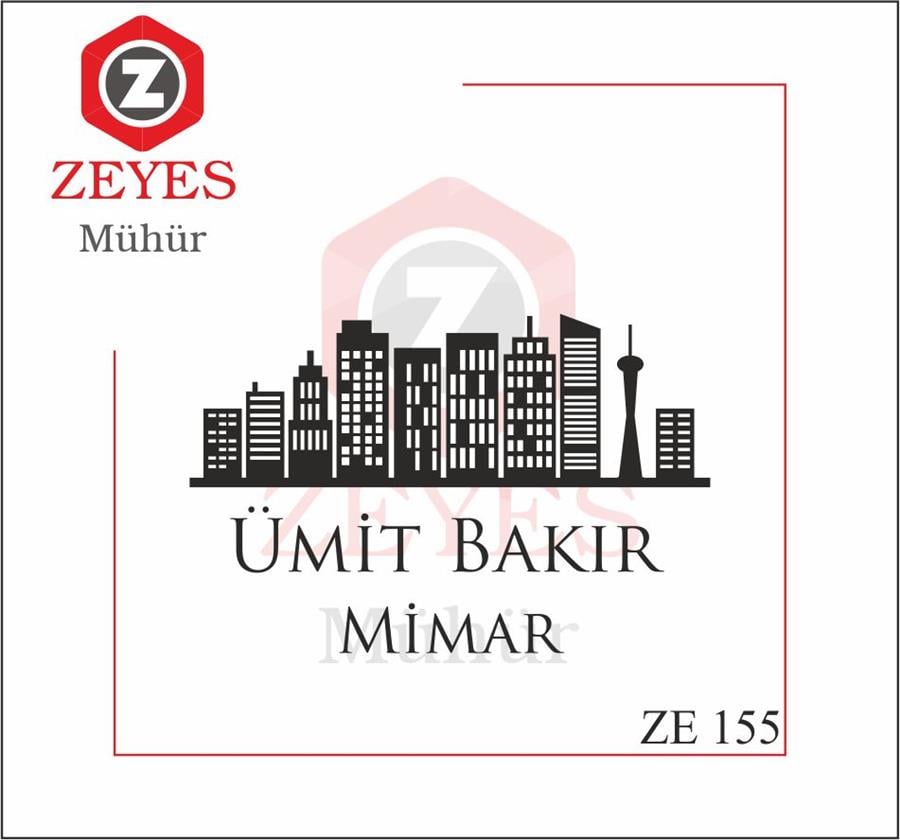 Mimar Sehir Silueti Kitap Mührü ZE 155