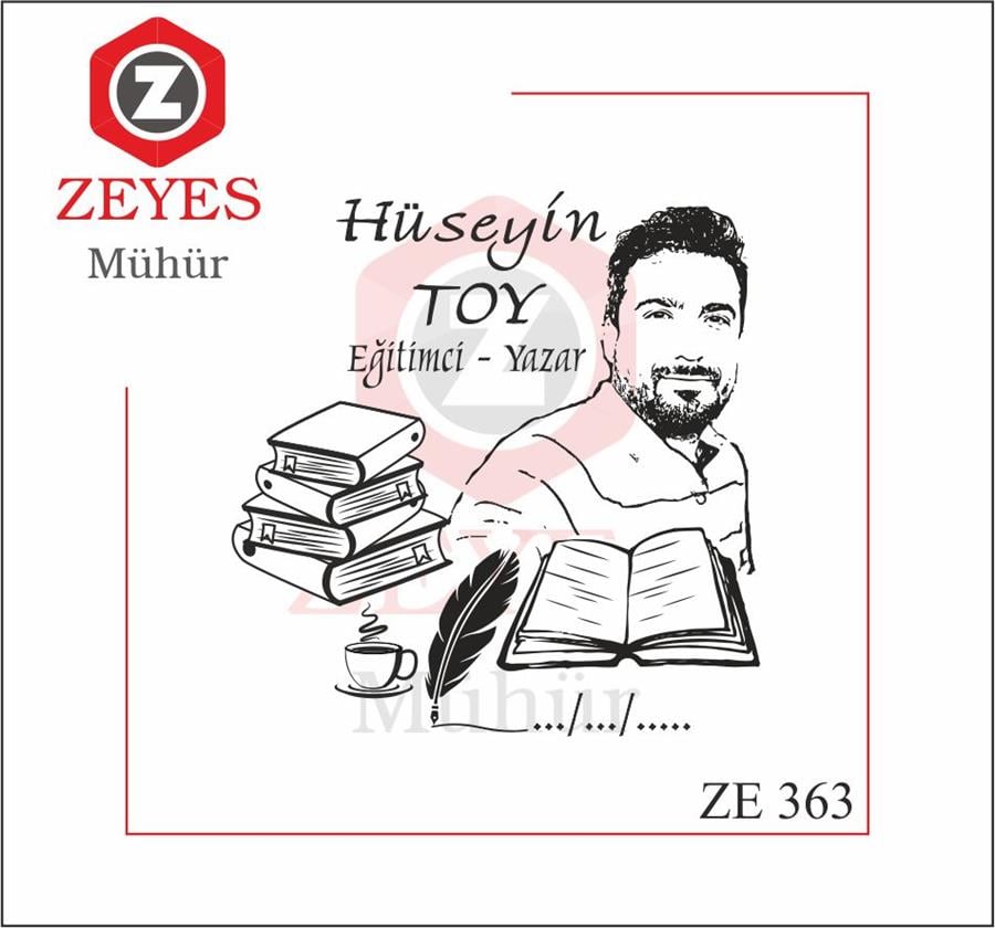 Portre Mühür - Kus Tüyü ve Kitaplar    ZE363