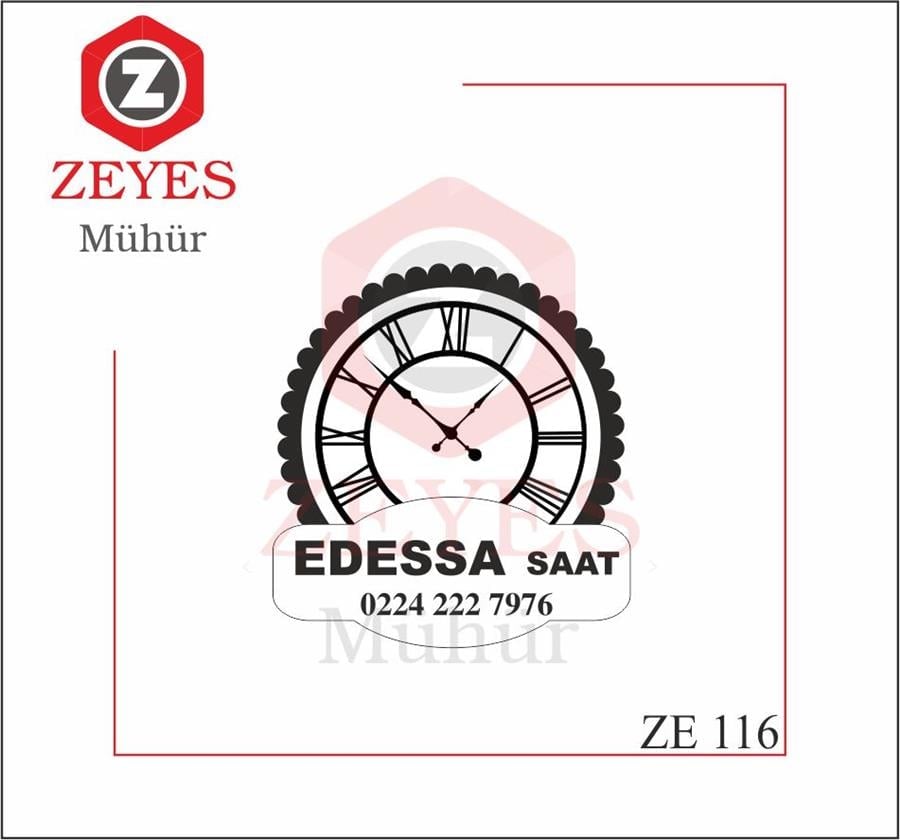 Saat Logo Mühür ZE 116
