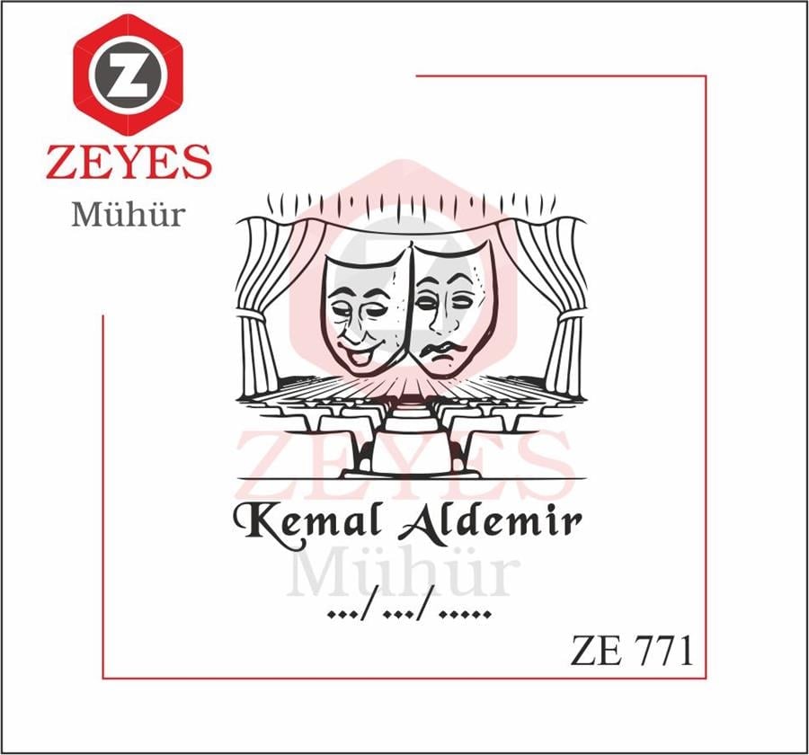 Tiyatro  Maskesi Kitap Mührü   ZE 771