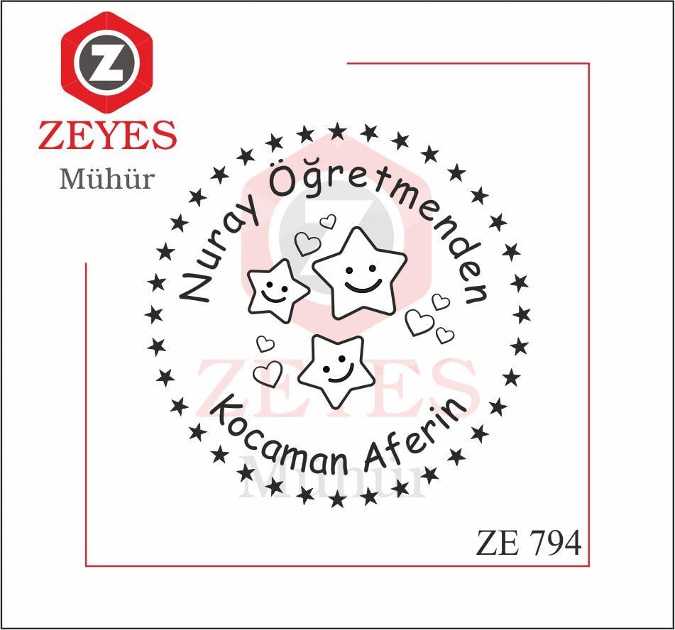 Yildizli Aferin  Mührü   ZE 794