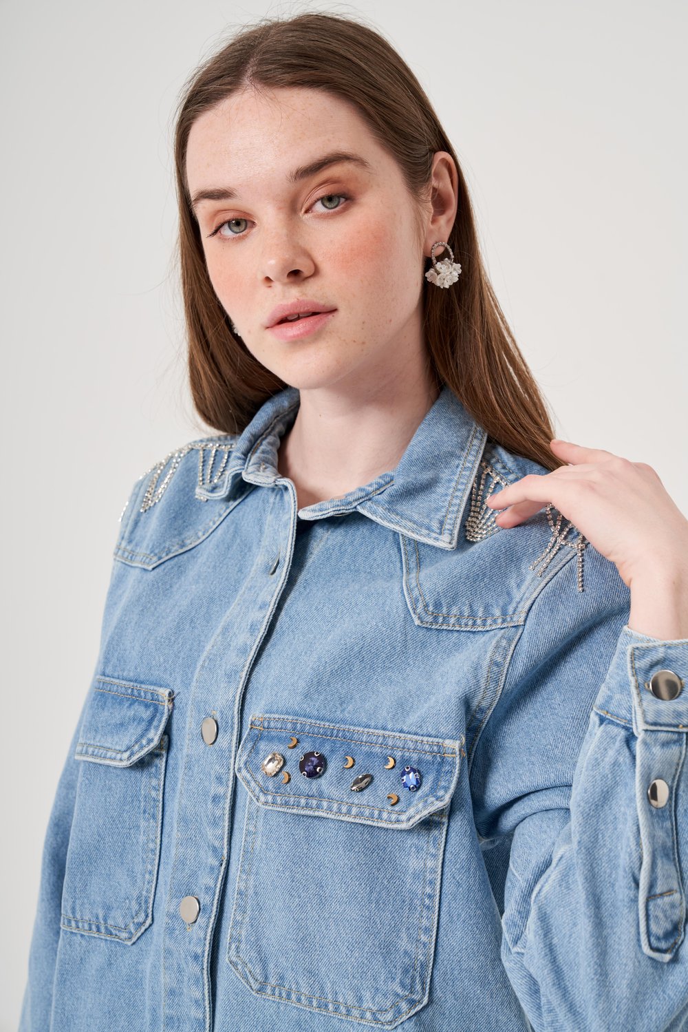 OE25Y939658-Denim Kot Ceket