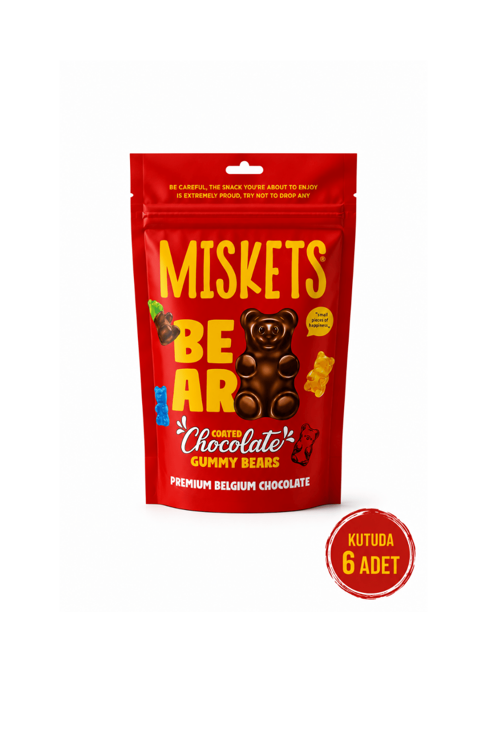 Çikolata Kaplı Jelly Ayıcık 120 gr x 6 Adet