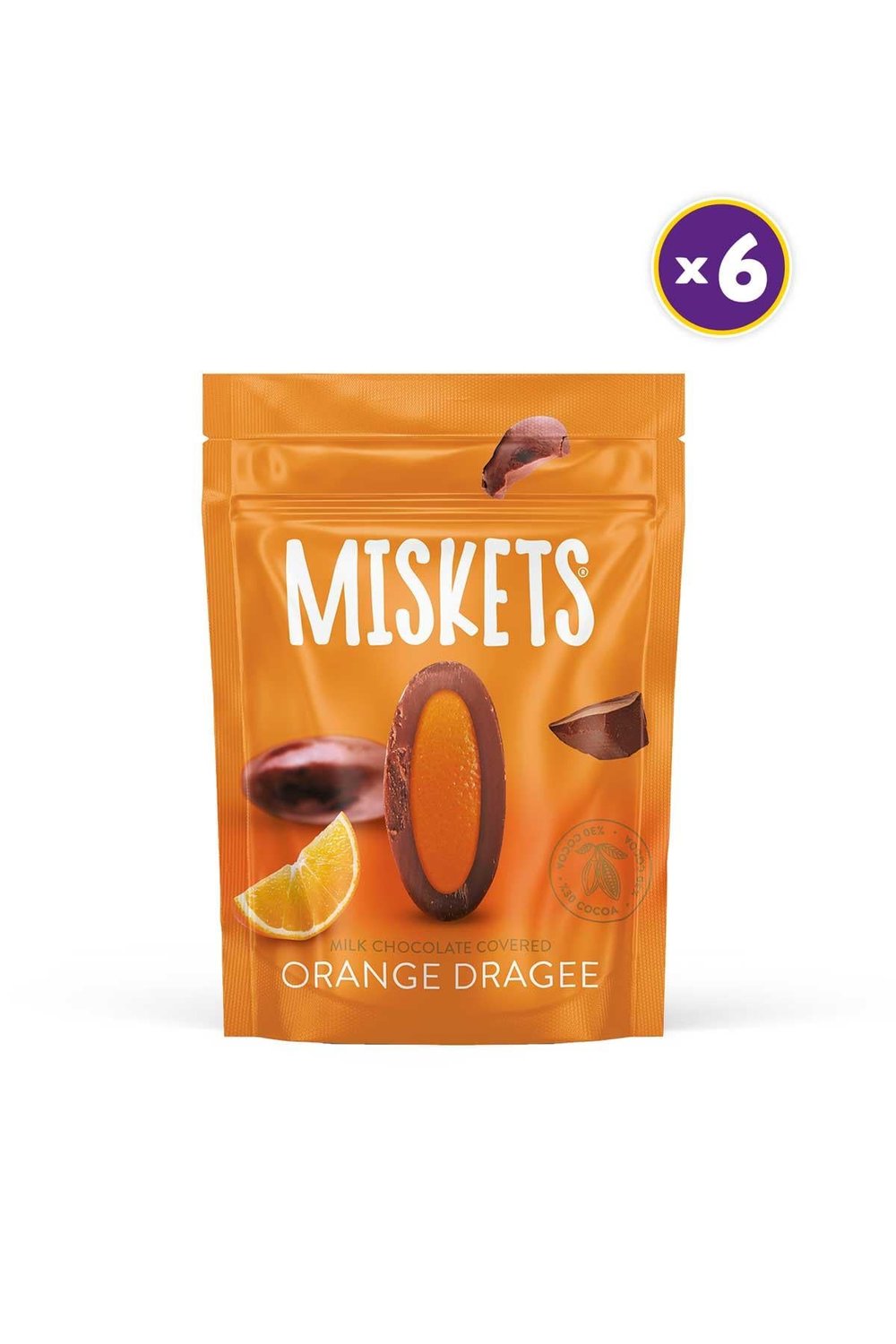 Sütlü Çikolata Kaplamalı Portakal Draje 70 gr x 6 Adet