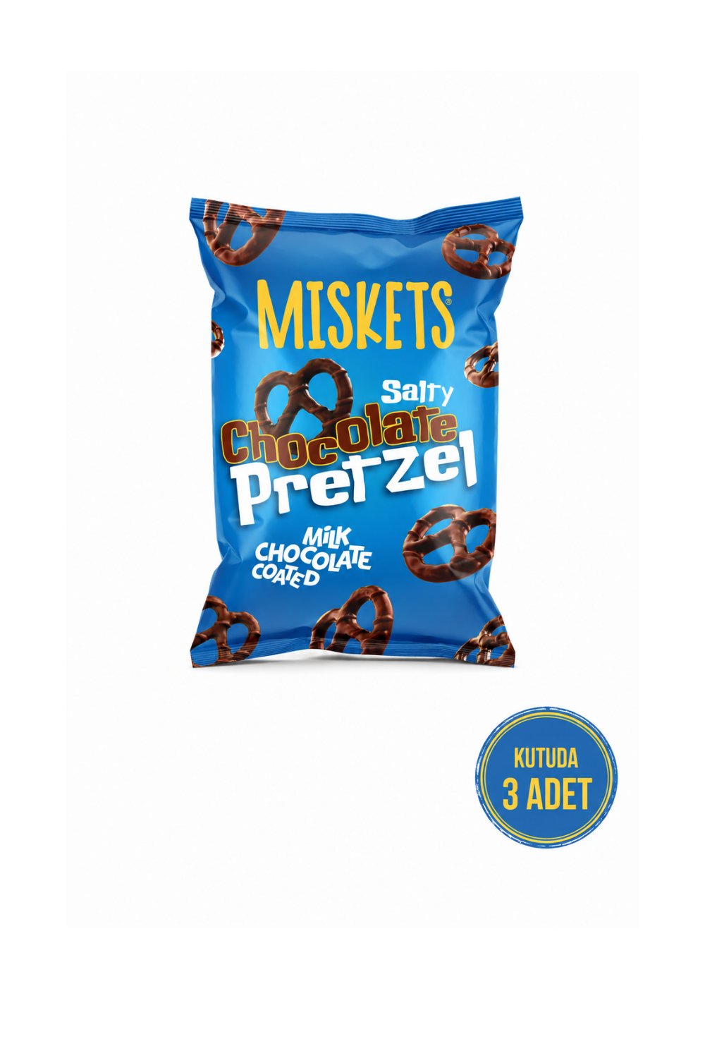 Sütlü Çikolata Kaplamalı Pretzel 50 gr x 3 Adet