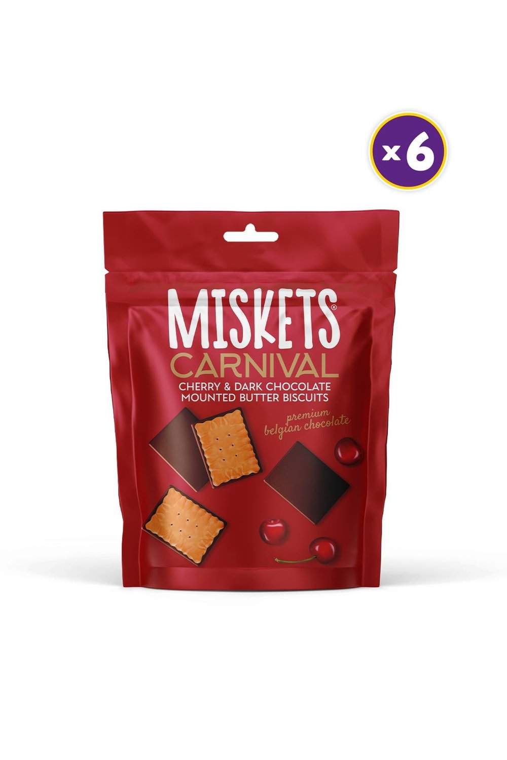 Vişneli Bitter Çikolatalı Petibör Bisküvi 50 gr x 6 Adet