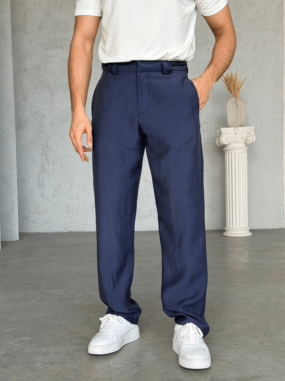 BAGGY DS TENSEL KUMAŞ PANTOLON TAŞ RENGİ
