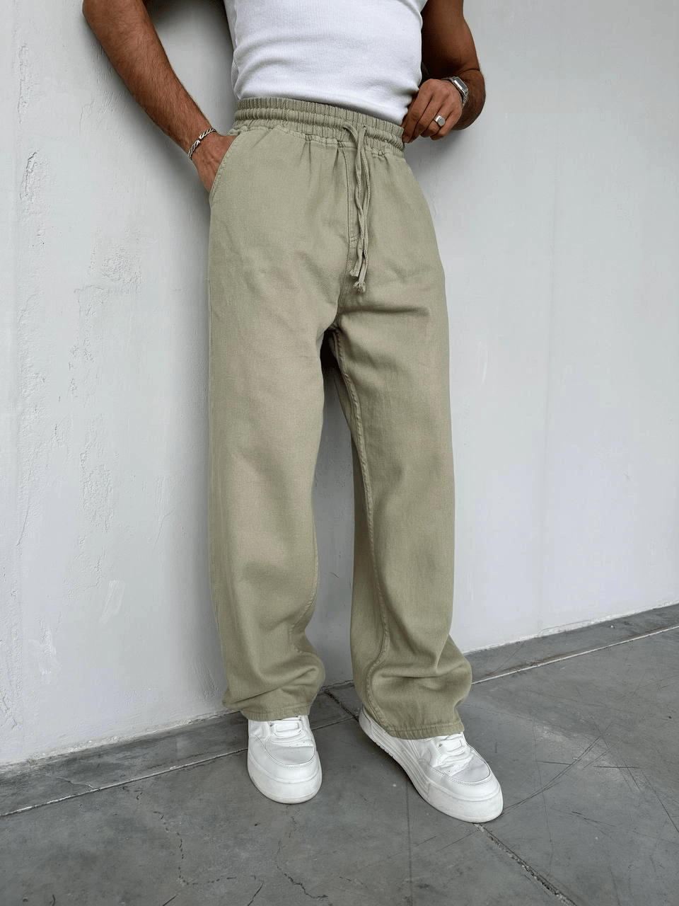 BAGGY GABARDİN DS PANTOLON YEŞİL