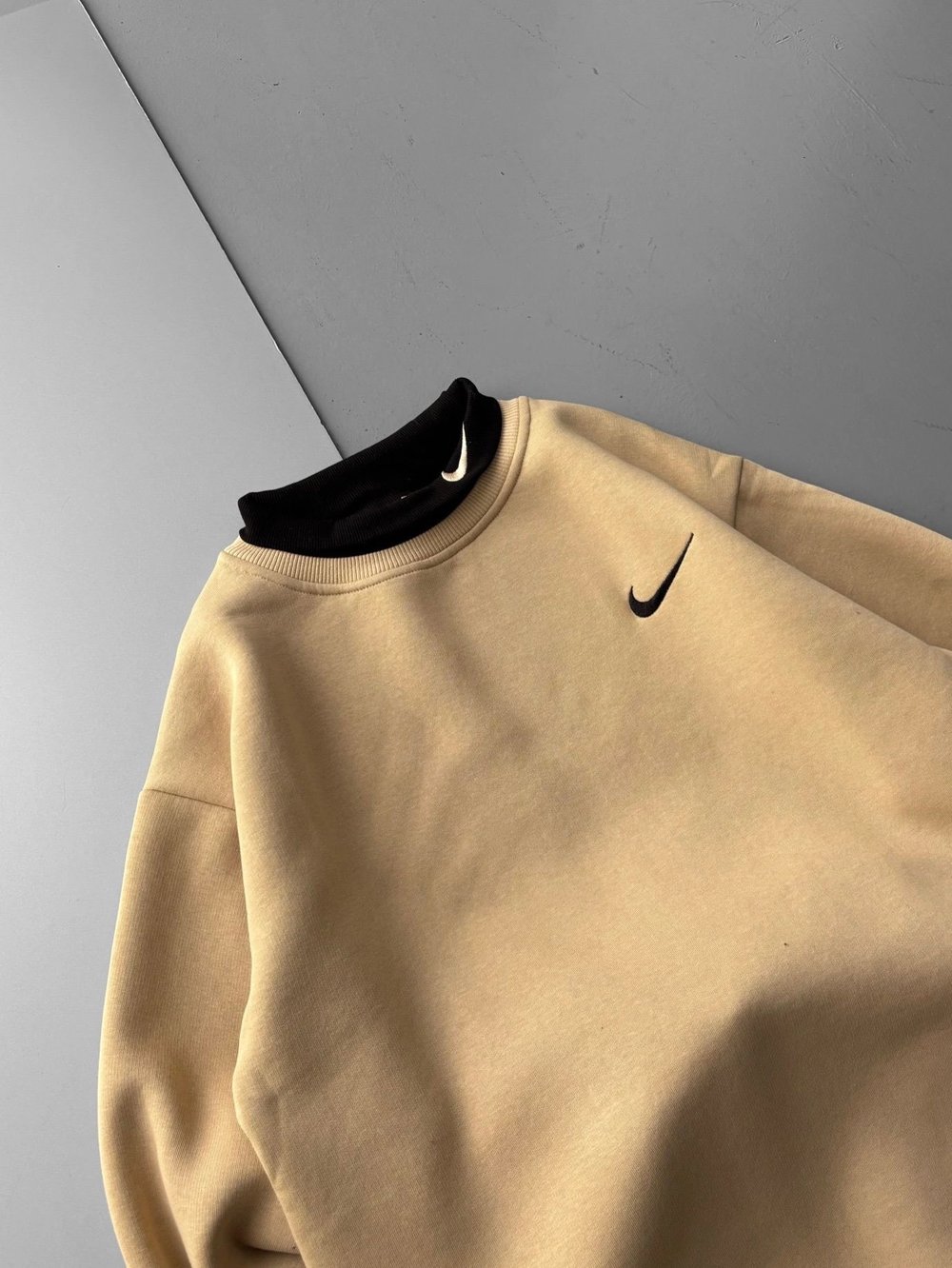 BOYUNLUK DETAY NK OVERSİZE SWEAT KREM