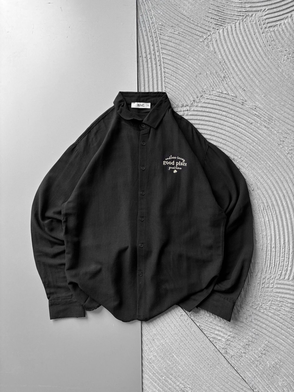 GOOD PLACE OVERSIZE GÖMLEK SİYAH