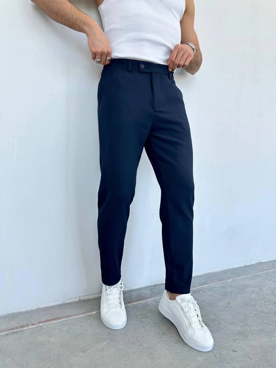 SLİM KALIP KUMAŞ PANTOLON LACİ