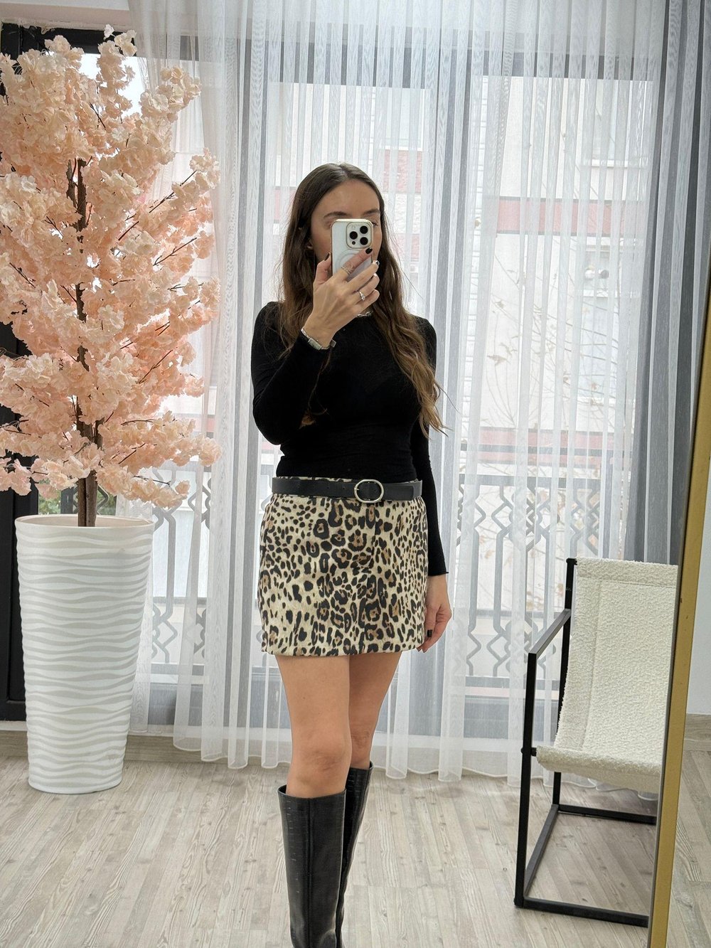 Leopar Şort Etek 