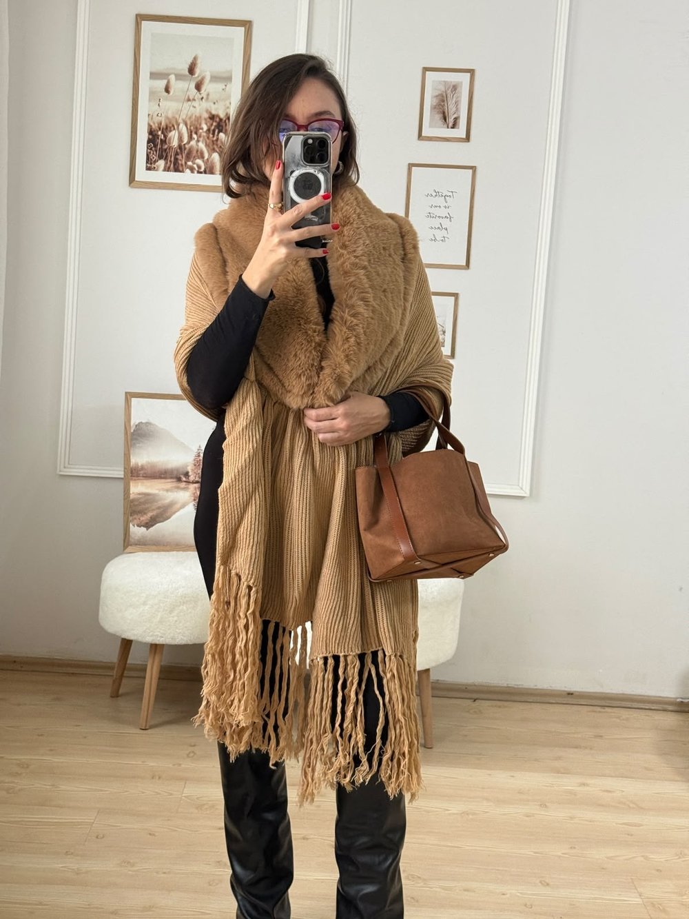 Özel Tasarım Camel Şal