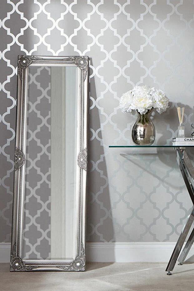 Bien Exclusive 2081 Mat Gri ve Gümüş Renkler Desen Duvar Kağıdı 5,30 M²