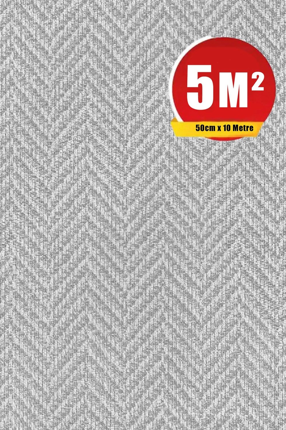 Bien Exclusive 5110 Florida Wave Dalga, Balık Sırtı Desen Açık Gri Rengi Duvar Kağıdı 5 M²
