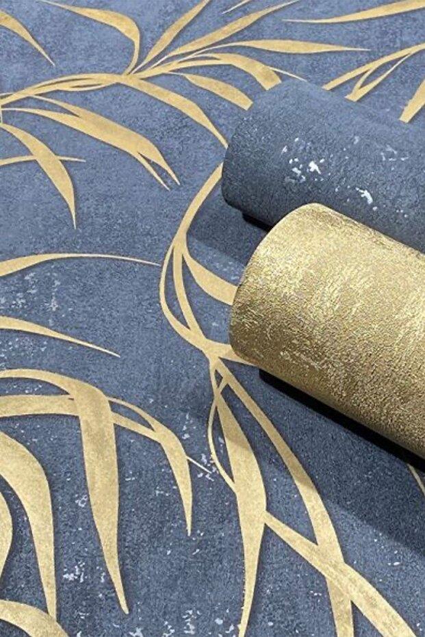 Bien Exclusive 5361 Modern Parlement Gold Palmiye Tropikal Premium Duvar Kağıdı 5,30 M²