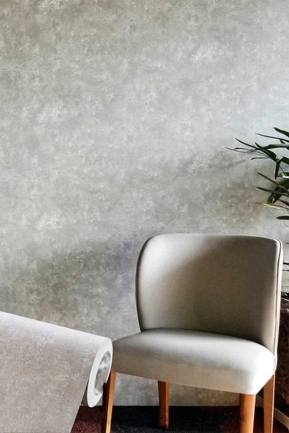 Bien Exclusive 5414 - 71-6 Soft Antrasit Gri Renk Düz Sade Kombin Görünüm Duvar Kağıdı 5 M²