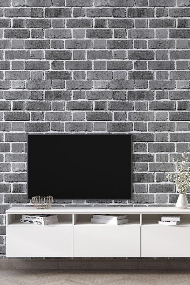 Golden - 3 Boyutlu 13640 Taş Tuğla Desenli Duvar Kağıdı (5M²) 013640, 53 x 10