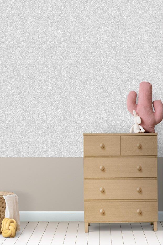 Zümrüt Kids 410-1 Gri Sade Duvar Kağıdı 5,33 M²