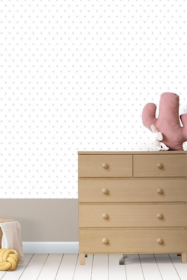 Zümrüt Kids 420-1 Kalp Desenli Çocuk Duvar Kağıdı 5,33 M²