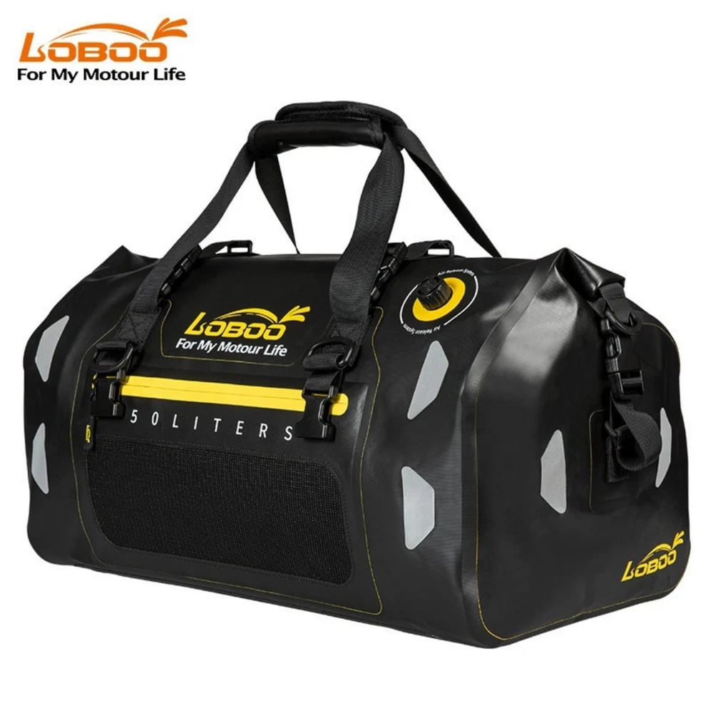 LOBOO Motorsiklet Arka Çantası 50L Siyah