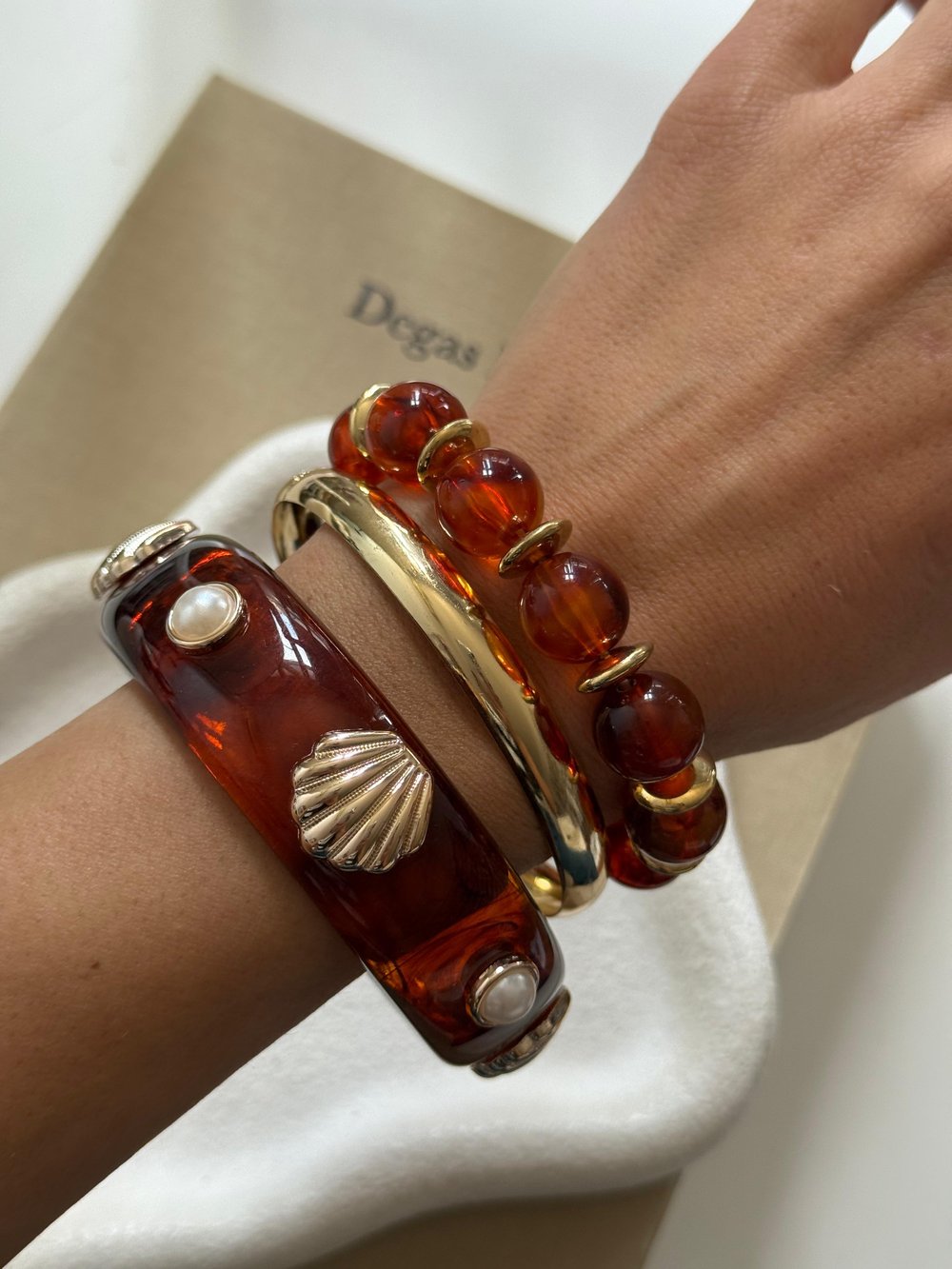 Amber Shell Bileklik Seti