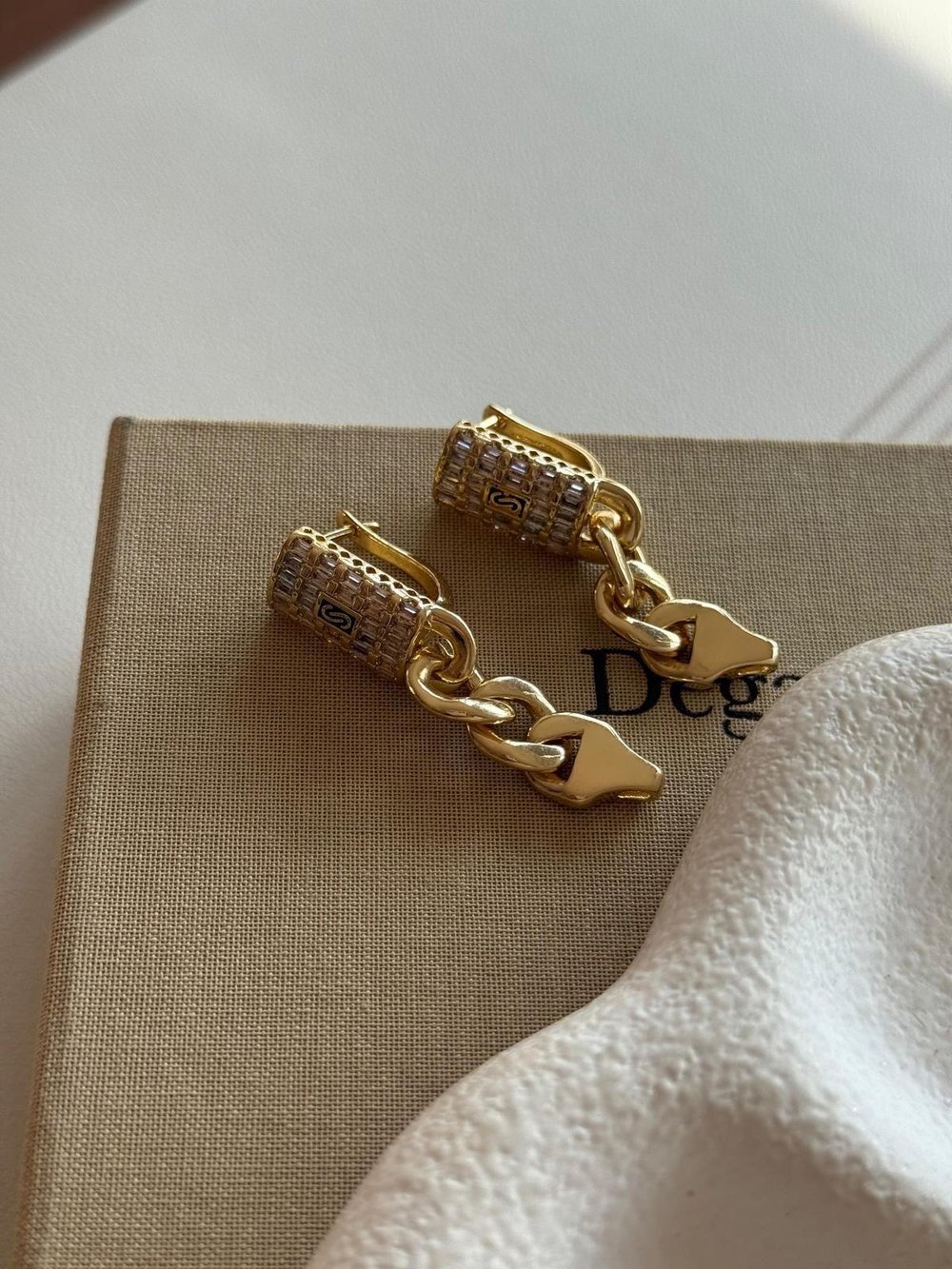 Chain Luxe Altın Kaplama Kadın Küpe